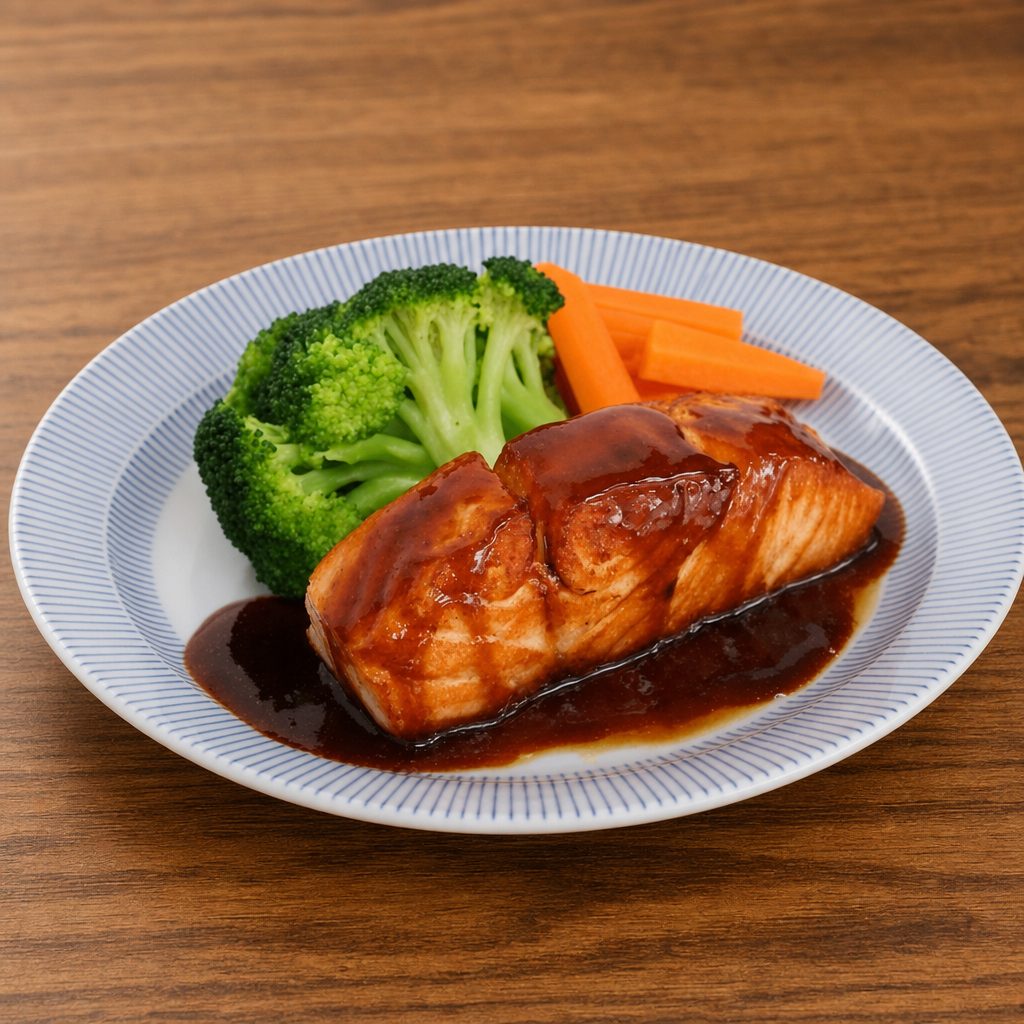 Salmon Teriyaki Platter.