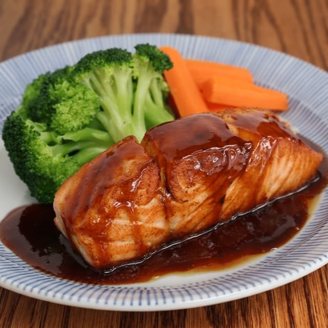 Salmon Teriyaki Platter.